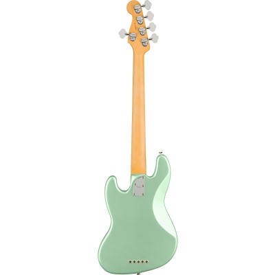 Fender American Professional II 5-String Jazz Bass Electric Guitar, Maple FB, Mystic Surf Green
