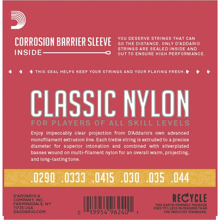 D'Addario EJ27N - Nylon Classical Strings, Normal Tension (DAddario)