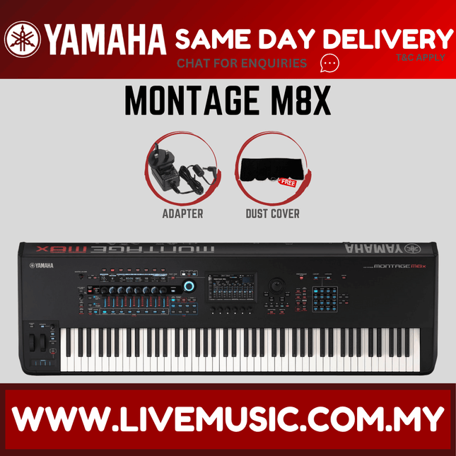 Yamaha Montage M8x 88-key Synthesizer w/ Accessories (M-8x / M 8x)