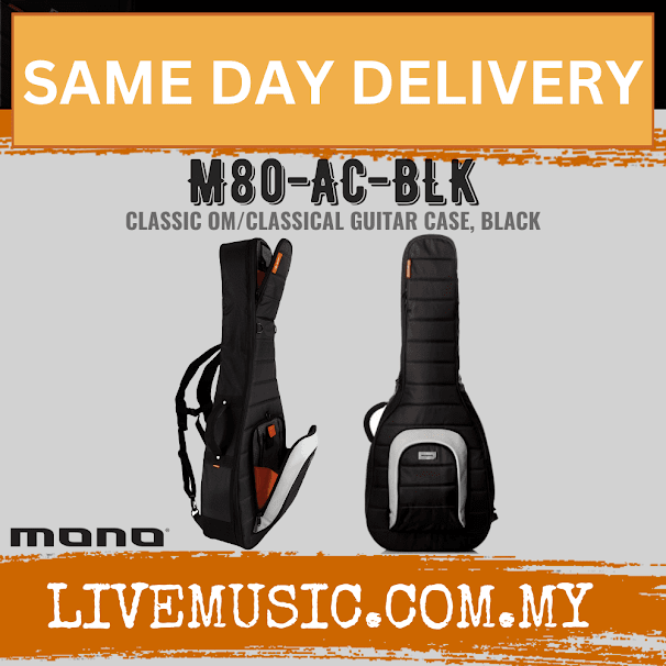 Mono Classical/OM Acoustic Guitar Case - Black (M80-AC-BLK)