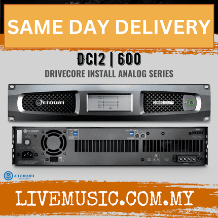 Crown DCi 2|600 Two-channel, 600W @ 4Ω Analog Power Amplifier; 70V/100V ( DCi-2|600 / DCi2|600 )