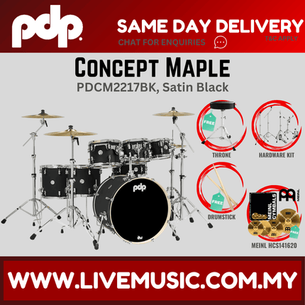 PDP by DW CM7 Concept Maple Shell Pack - 7-piece With HCS141620 Cymbals - (PDCM2217)