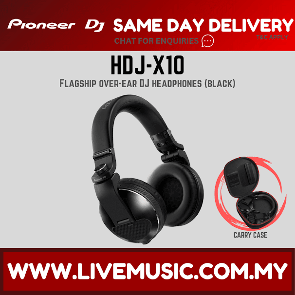 Pioneer DJ HDJ-X10 Professional DJ Headphones - Black  (HDJ X10/HDJX10)