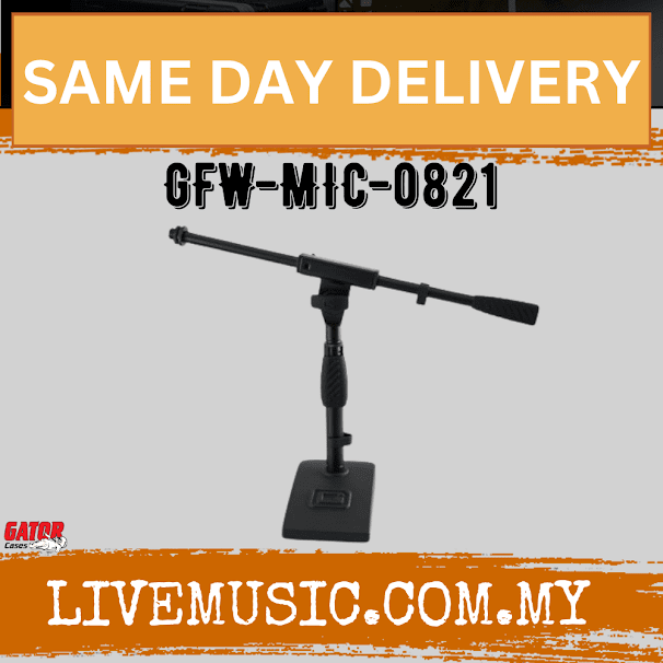 Gator Frameworks GFW-MIC-0821 Compact Base Bass Drum and Amp Mic Stand (GFW MIC 0821/GFWMIC0821)