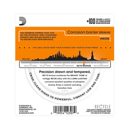 D'Addario EZ900 - 85/15 Bronze Acoustic Strings, Extra Light (10-50)(Daddario)