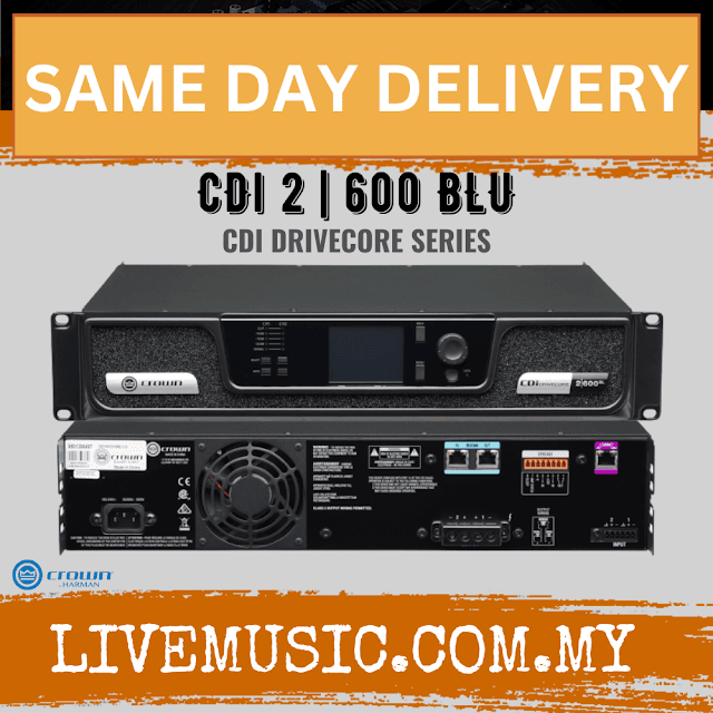 Crown CDi 2|600BL DriveCore 2-Channel Analog Power Amplifier with BLU Link