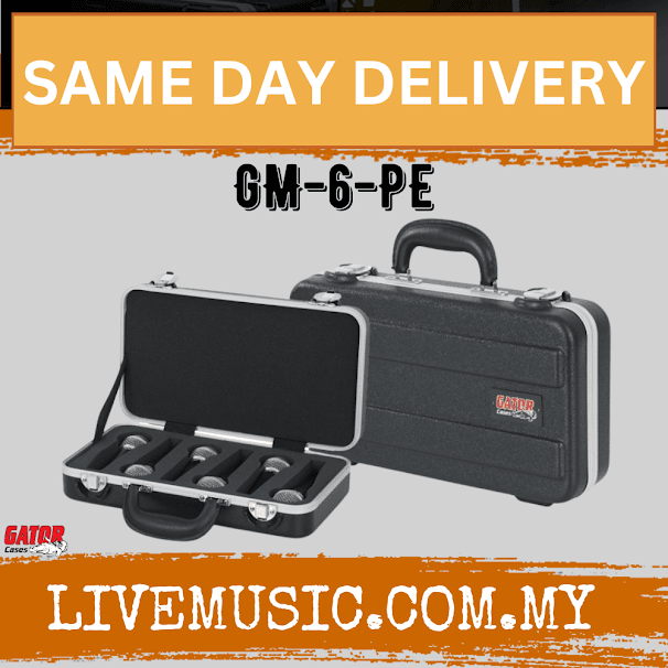Gator GM-6-PE Microphones Case for 6 Microphones (GM6PE / GM-6PE)