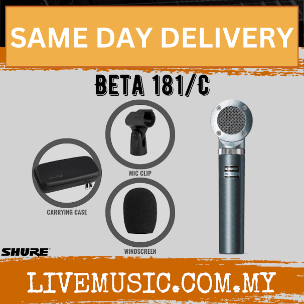 Shure Beta 181/C Small-diaphragm Condenser Microphone ( BETA181C / BETA 181C )