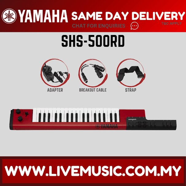 Yamaha SHS-500 Sonogenic Keytar with Free Gift - Red / Black ( SHS500 / SHS 500 )