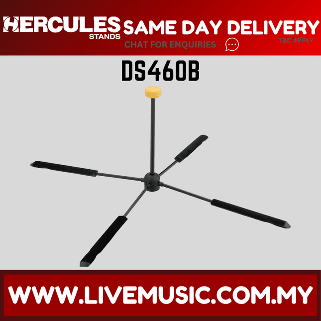 Hercules DS460B TravLite In-Footjoint Flute Stand (DS-460B/DS 460B)