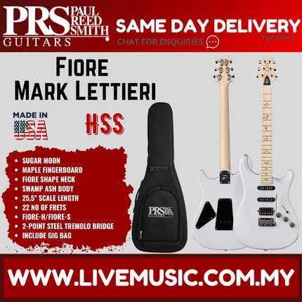 PRS Mark Lettieri Fiore Electric Guitar w/Bag, Sugar Moon