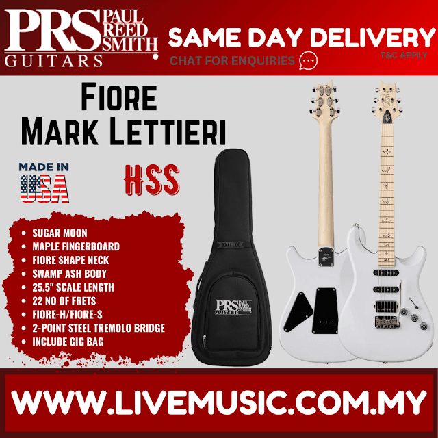 PRS Mark Lettieri Fiore Electric Guitar w/Bag, Sugar Moon