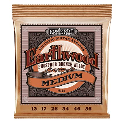 Ernie Ball 2144 Medium Earthwood Phosophor Bronze Acoustic Strings (13-56/EB2144)