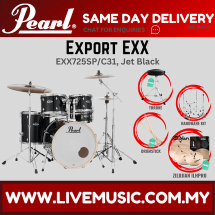 Pearl Export EXX 5-Piece Drum Set with Zildjian ILHPRO Cymbals Set ( EXX725SP/C )