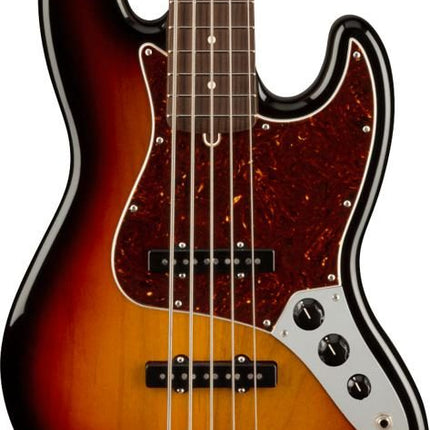 Fender American Professional II 5-string Jazz Bass Electric Guitar, RW FB, 3-Tone Sunburst