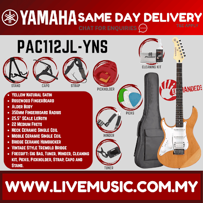 Yamaha PAC112JL Pacifica Left-Handed Electric Guitar - ( PAC 112JL )