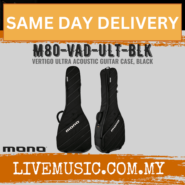 MONO M80-VAD-ULT-BLK Vertigo Ultra Acoustic Dreadnought Guitar Case - Black ( M80VADULT M80 VAD ULT )