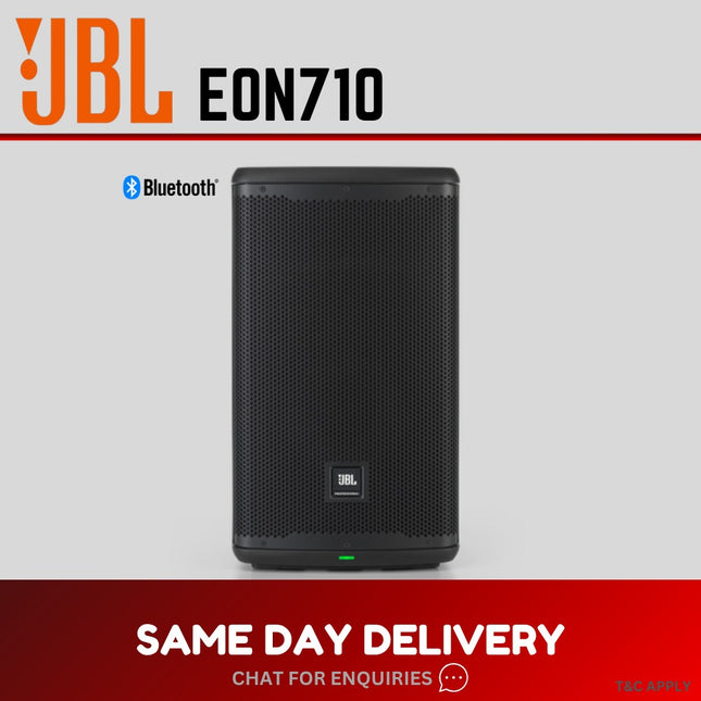 JBL EON710 1300W 10" Powered Speaker With Speaker Stand And Cable - Each / Pair ( EON 710 )