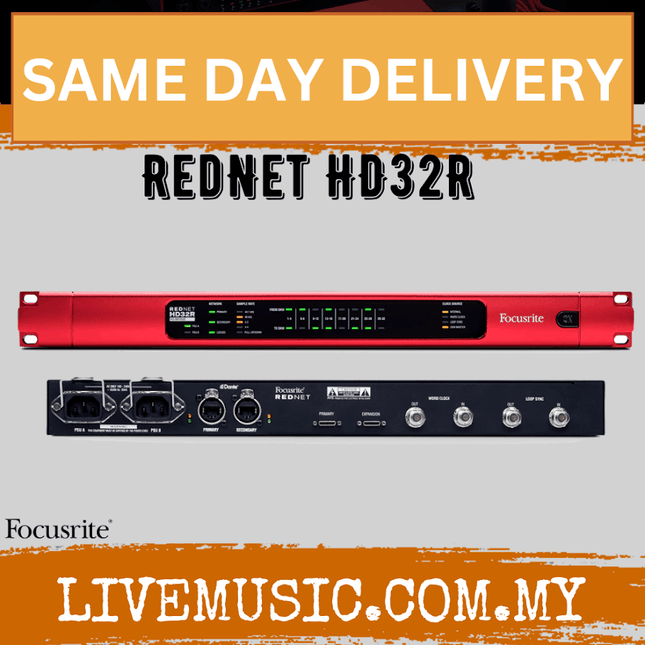 Focusrite Rednet HD32R Rednet 1U 32 Channel DANTE To Protools HD Via Digilink