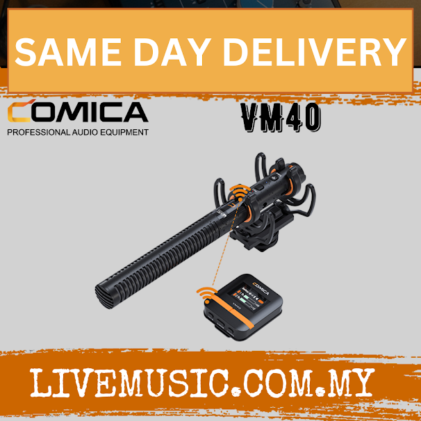 Comica Audio VM40 Super Cardioid Channel Wireless Shotgun Microphone (VM 40 VM-40)