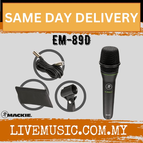 Mackie EM-89D Cardioid Dynamic Vocal Microphone (EM89D/EM 89D)