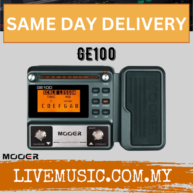 Mooer GE100 Guitar Multi-Effects Pedal With LPC-S Hard Case ( GE-100 / GE 100 / LPC-S )