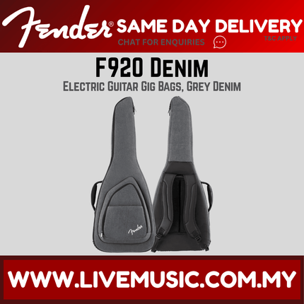 Fender FE920 Electric Guitar Gig Bag, Gray Denim