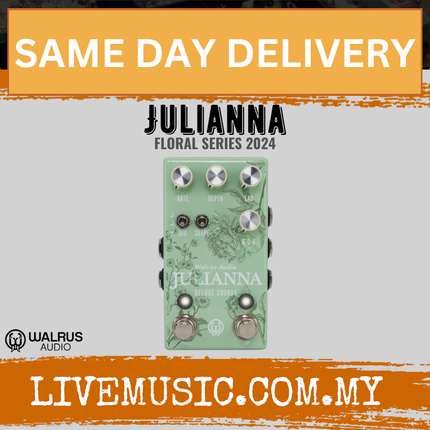 Walrus Audio Julianna Stereo Chorus/Vibrato Guitar Effects Pedal, Floral Series 2024