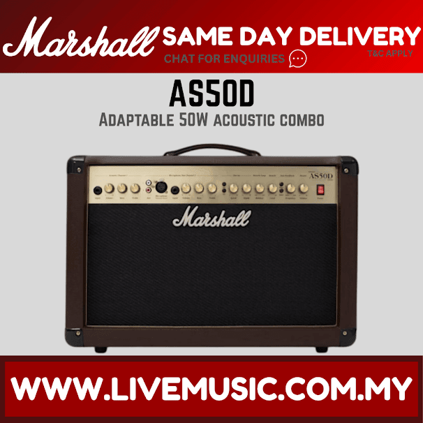 Marshall AS50D 50-watts 2x8" Acoustic Guitar Combo Amplifier (AS50DC/AS50DG)