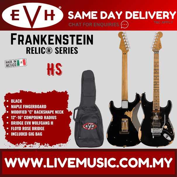 EVH Frankenstein Series Relic Electric Guitar, Black