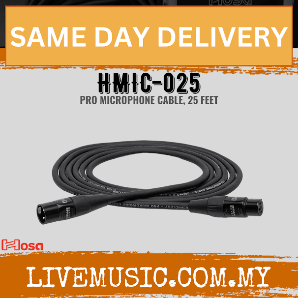 Hosa HMIC-025 Pro Mic Cable, 25ft (HMIC025/HMIC 025)