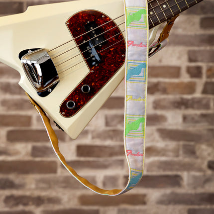 Fender Japan Hama Okamoto Signature Guitar Strap, White/Yellow/Pink/Blue/Grey ( Hama-Okamoto / HamaOkamoto )