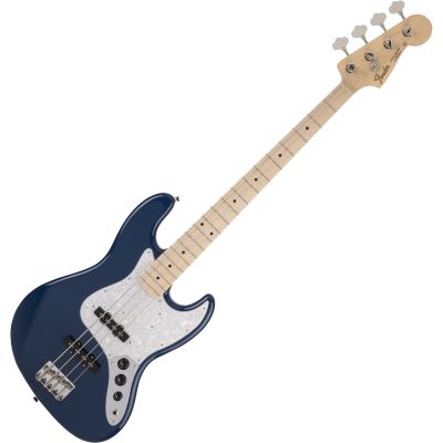 Fender Japan Hybrid II Jazz Bass Guitar, Maple Fretboard - Indigo Transparent
