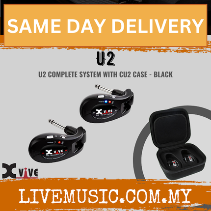 Xvive U2 Digital Wireless Guitar System with Xvive CU2 Travel Case ( U 2 / CU2)
