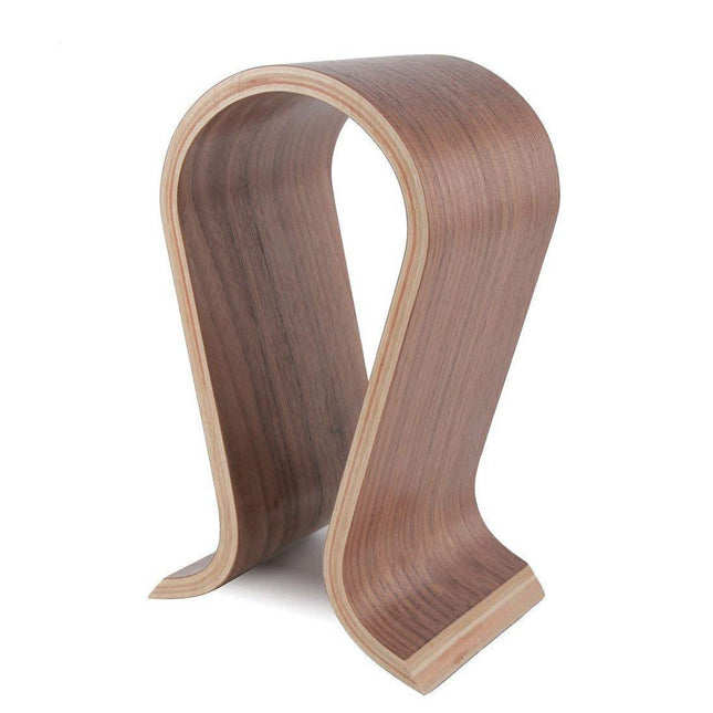 Kadenza Wooden Headphone Stand - U Shape Headphone Holder - Classic Walnut Finish (LMC)