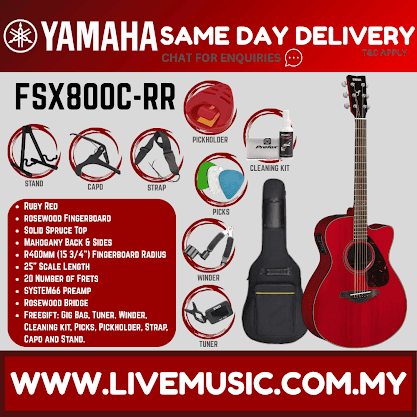 Yamaha FSX800C Concert Cutaway Acoustic-Electric Guitar -  ( FSX-800C / FSX 800C)