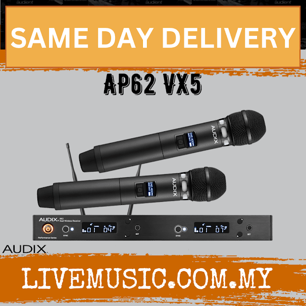 Audix AP62 VX5 Wireless System - R62 Kit W/ 2 H60/VX5 Transmitters ( AP62-VX5 / AP62 VX5 )