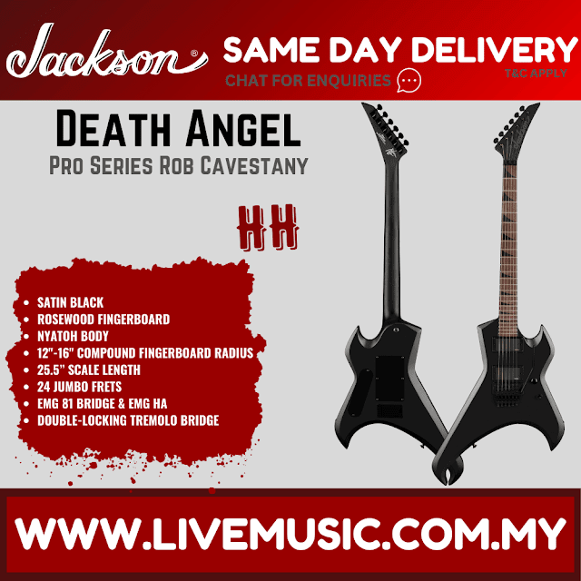 Jackson Pro Series Signature Rob Cavestany Death Angel Electric Guitar, Satin Black