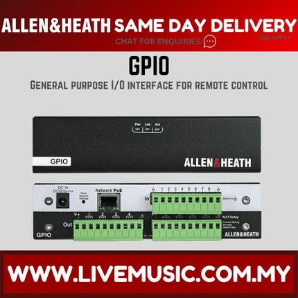 Allen & Heath GPIOX General Purpose I/O Interface ( GPIO-X / GPIO X )