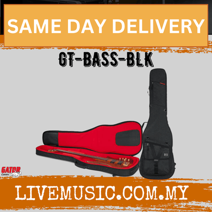 Gator GT-BASS-BLK - Transit Series Bass Guitar Bag - Black ( GTBASSBLK / GTBASS  BLK )