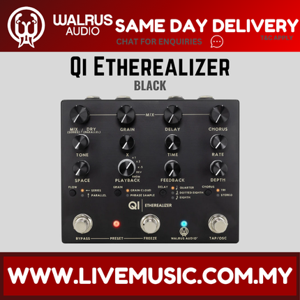 Walrus Audio Qi Etherealizer Guitar Effects Pedal, Black