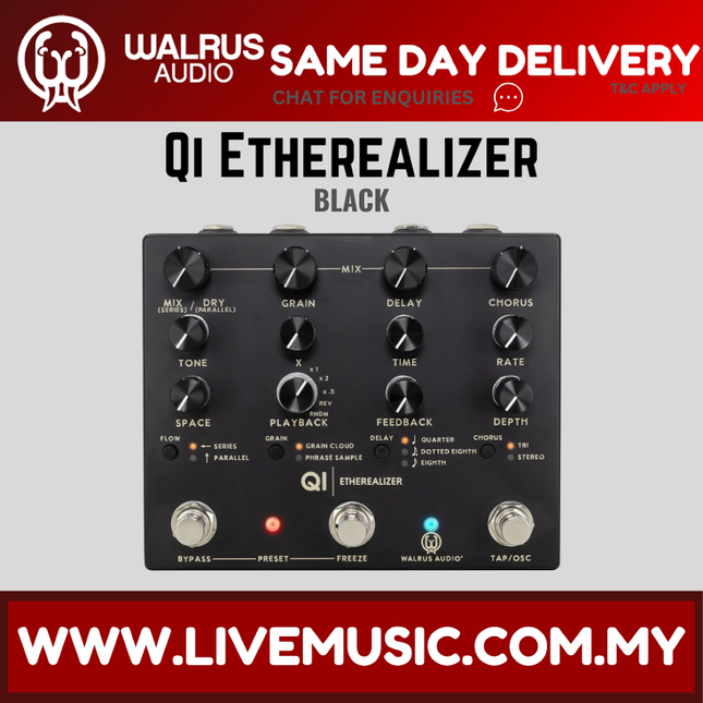 Walrus Audio Qi Etherealizer Guitar Effects Pedal, Black