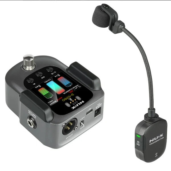 NUX B-11 Pro wireless violin system: transmitter, mic, and receiver
