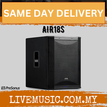 PreSonus AIR18s 1200W 18" Powered Subwoofer Active PA Subwoofer (AIR 18S / AIR-18S)