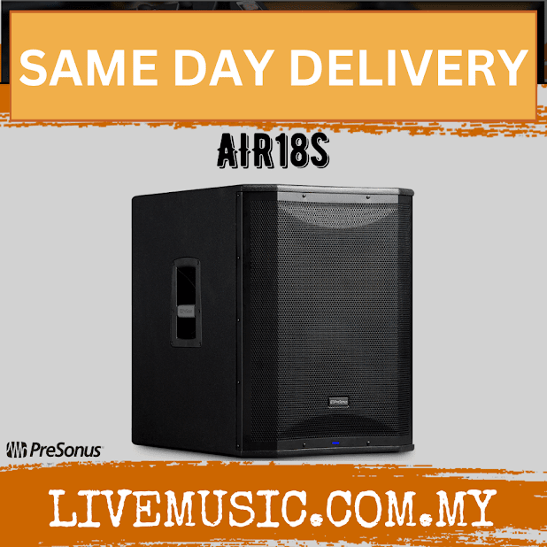 PreSonus AIR18s 1200W 18" Powered Subwoofer Active PA Subwoofer (AIR 18S / AIR-18S)