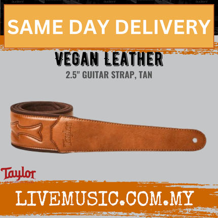 Taylor 2.5" Vegan Leather Guitar Strap, Tan