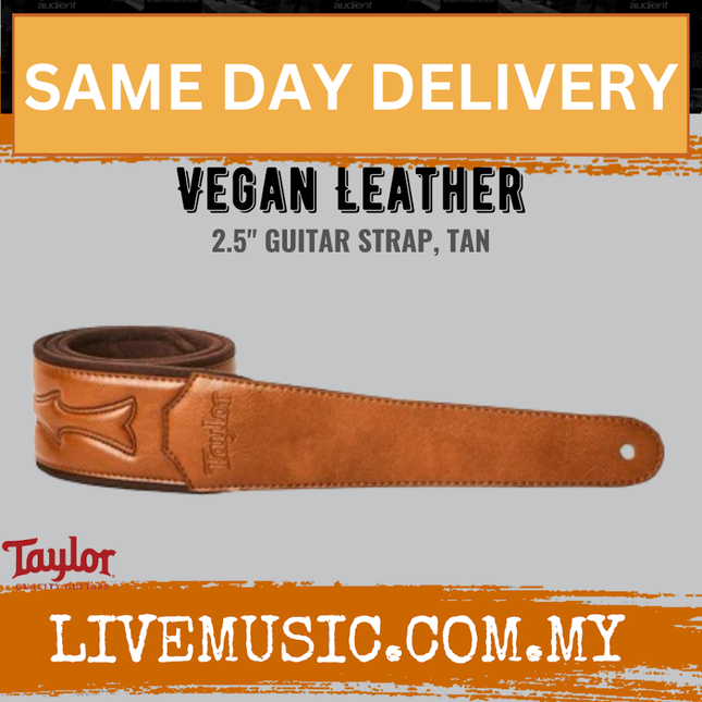 Taylor 2.5" Vegan Leather Guitar Strap, Tan