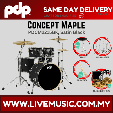 PDP by DW CM5 Concept Maple Shell Pack - 5-piece With HCS141620 Cymbal ( PDCM2215 )