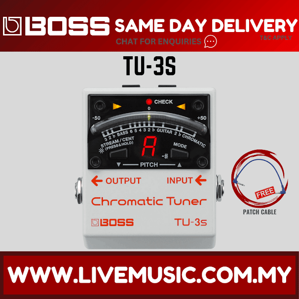 Boss TU-3S Chromatic Tuner (TU3S/TU-3/TU3)