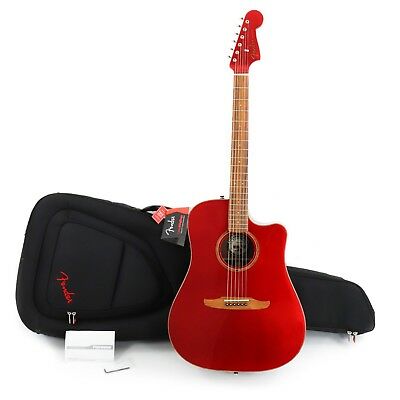 Fender California Redondo Classic Slope-Shouldered Acoustic Guitar with Bag - Hot Rod Red Metallic